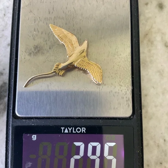 PRICE DROP 14k Gold Vintage Seabird handcrafted charm/pendant - Picture 3 of 6